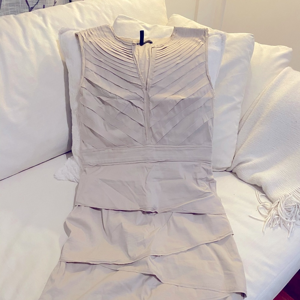 Asymmetrical Bandage Wrap Cotton Dress
